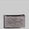 2Stoned 2Stoned Fabric Belt - Uni Canvas Belt - Customizable Length - Classic Logo Buckle Weiß Jungenmode
