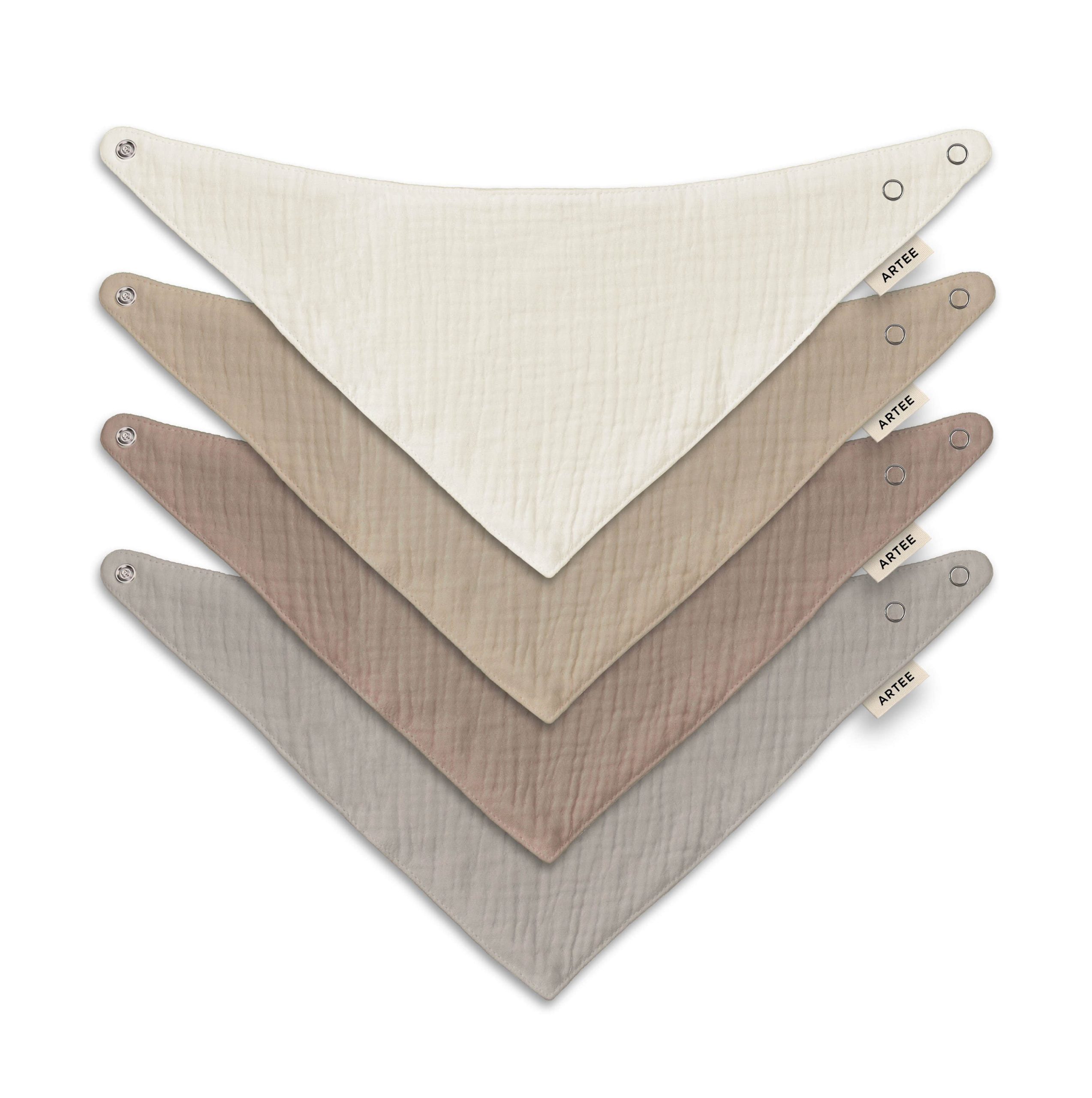 Artee Babymode Artee Little Dutch Muslin Bib Set | Soft Organic Cotton Baby Bibs 0-18 Months Natur 1 Gr