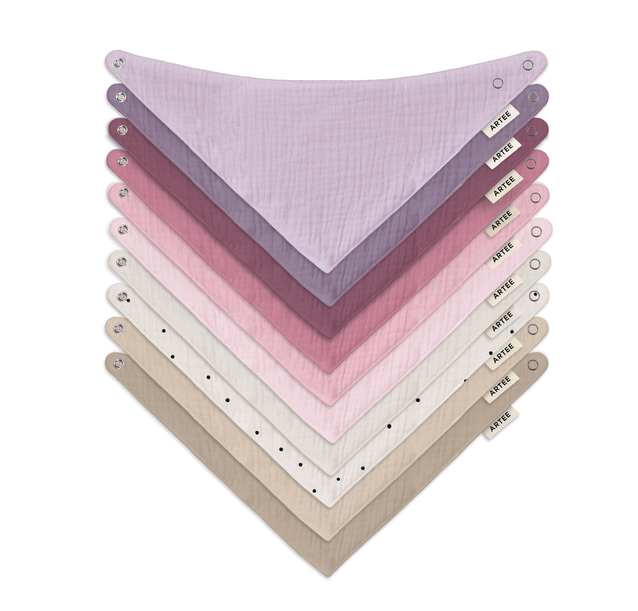 Babymode Artee Artee Little Dutch Muslin Bib Set | Soft Organic Cotton Baby Bibs 0-18 Months Sparset Lo