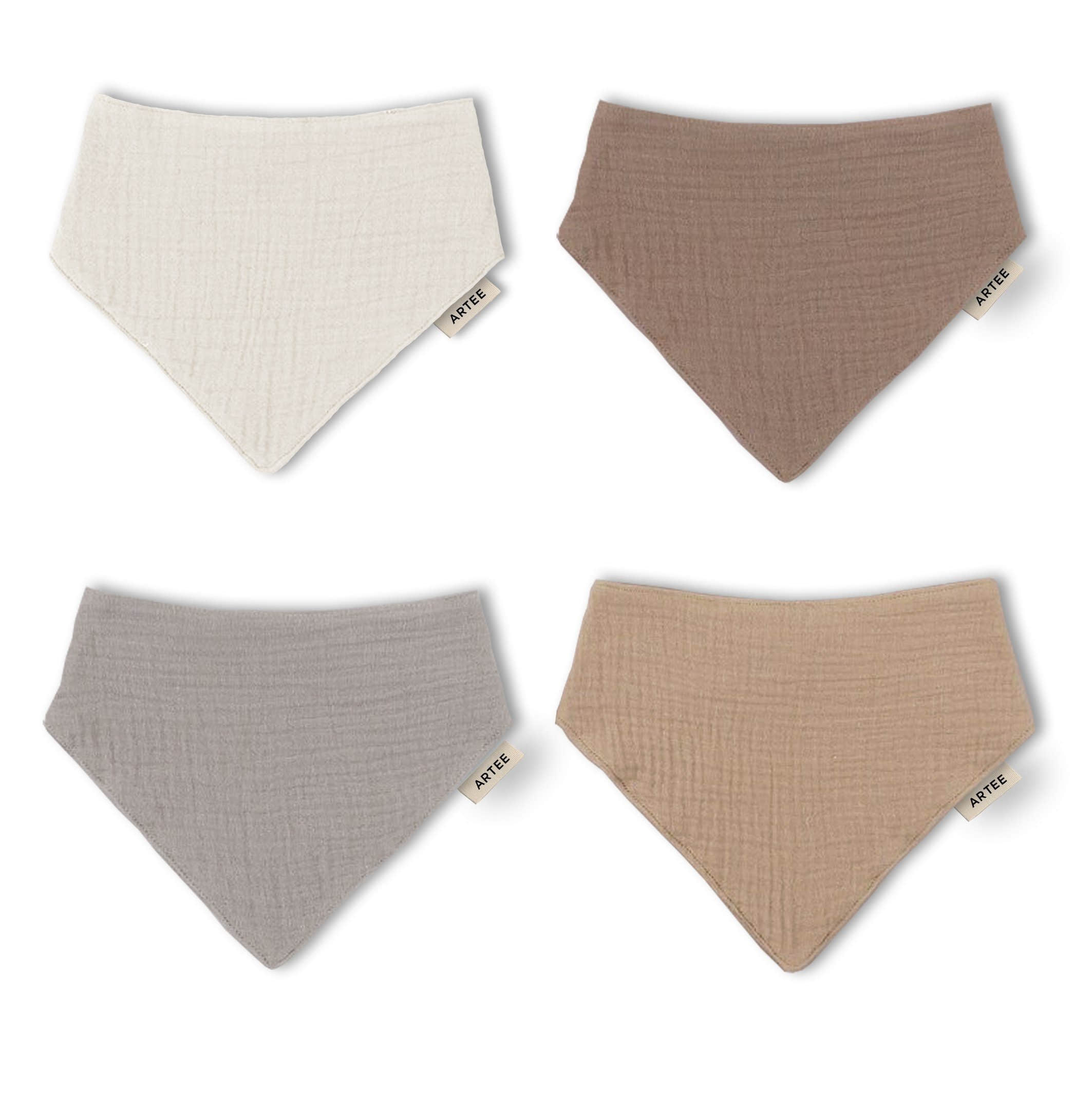 Artee Babymode Artee Little Dutch Muslin Bib Set | Soft Organic Cotton Baby Bibs 0-18 Months Natur 1 Gr