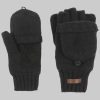 Barts Haakon Lambswool Gloves: Convertible Mittens & Fingerless Design schwarz Mädchenmode Barts
