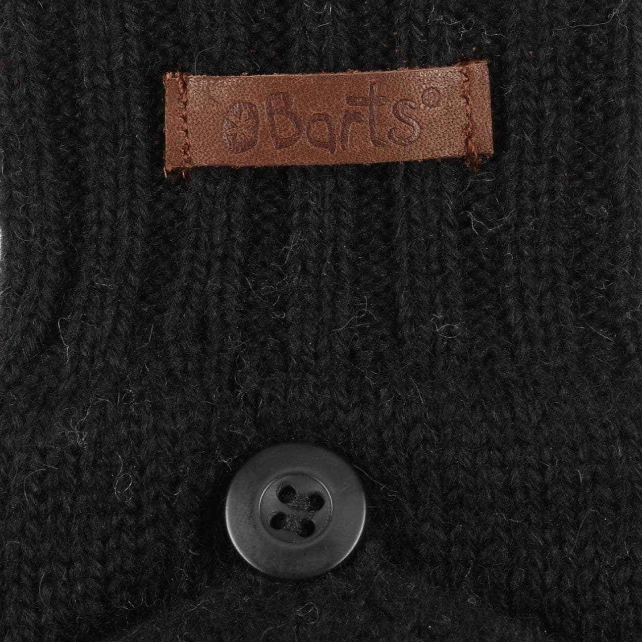 Barts Haakon Lambswool Gloves: Convertible Mittens & Fingerless Design schwarz Mädchenmode Barts