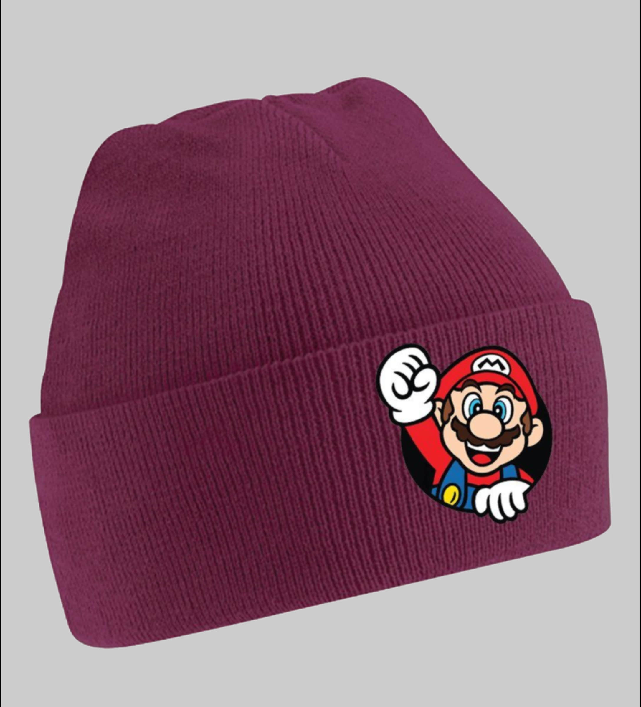 Blondie \u0026 Brownie Blonie & Brownie Super Mario Beanie Uni Mütze Burgund Mädchenmode