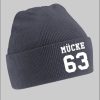 Blondie \u0026 Brownie Mädchenmode Blonie & Brownie Uni Beanie - Bulldozer Bud Spencer Grau