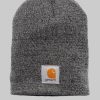 Carhartt Uni Beanie - Classic Knit Workwear Hat grey/coal Mädchenmode Carhartt