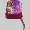 Mädchenmode Disney Frozen Disney Frozen Bommelmütze Mädchen Mütze mit Zopf Anna + Elsa Eiskönigin 52 + 54 Zopf