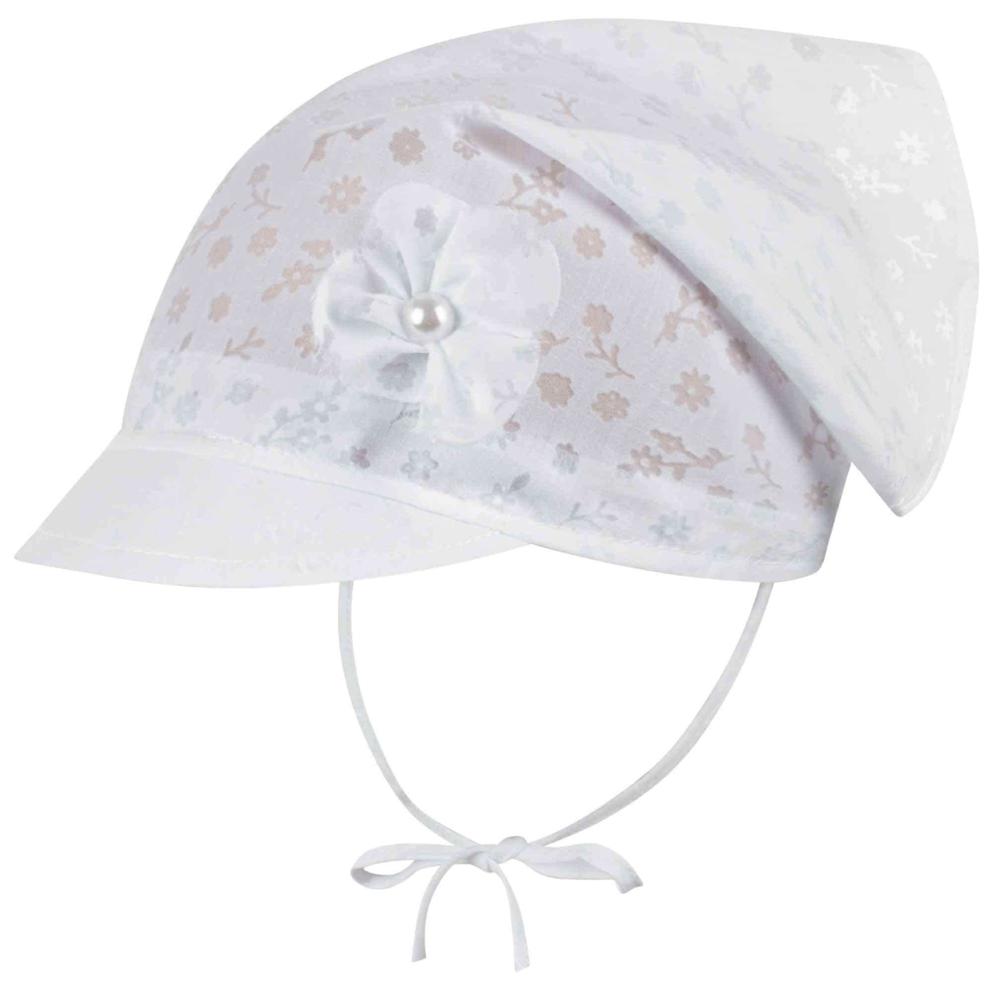 F.P.H. Maja F.P.H. Maja Schirmmütze Kopftuch Bindemütze Sommermütze Mädchenmütze Weiß Mädchenmode
