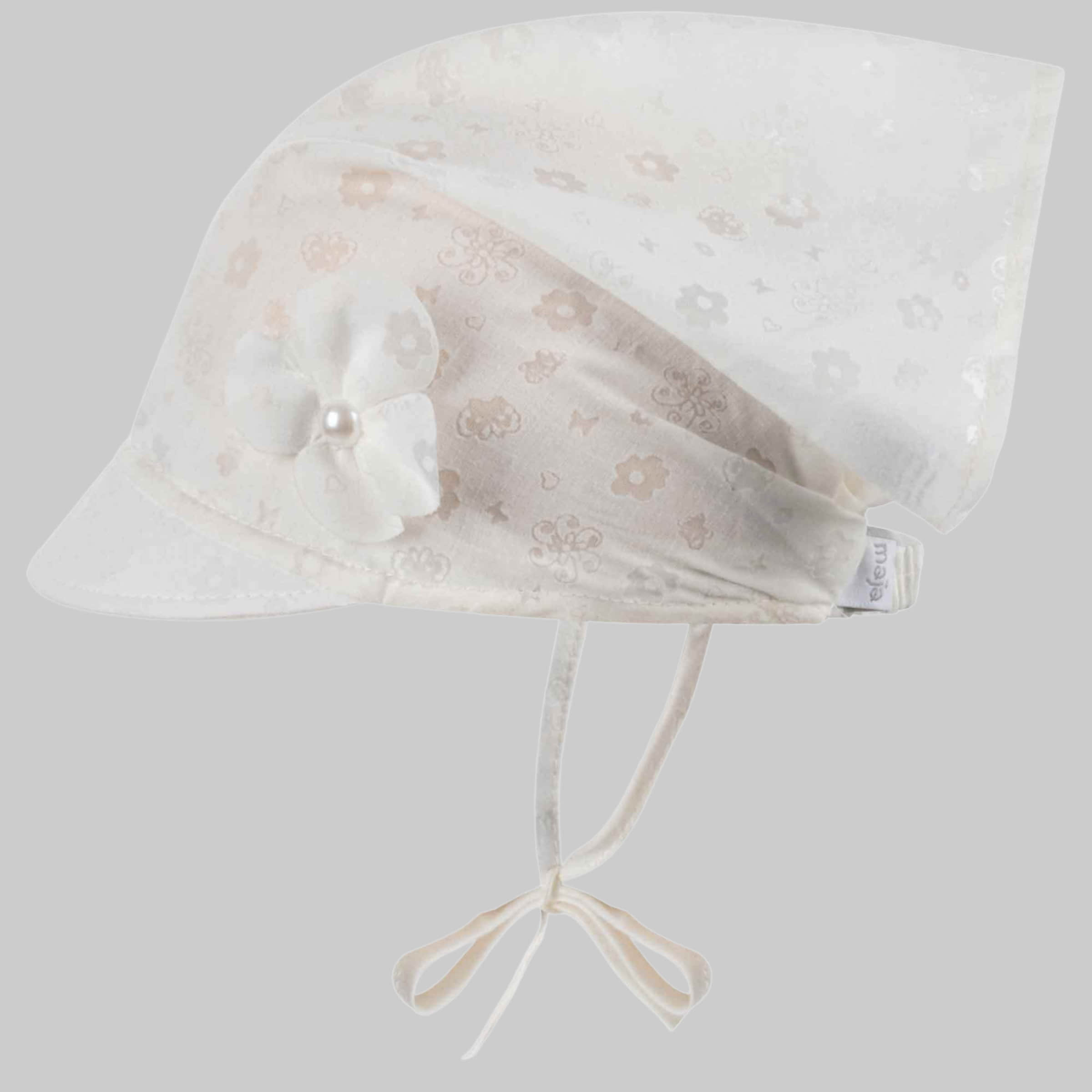 F.P.H. Maja F.P.H. Maja Schirmmütze Kopftuch Bindemütze Sommermütze Mädchenmütze Creme Mädchenmode