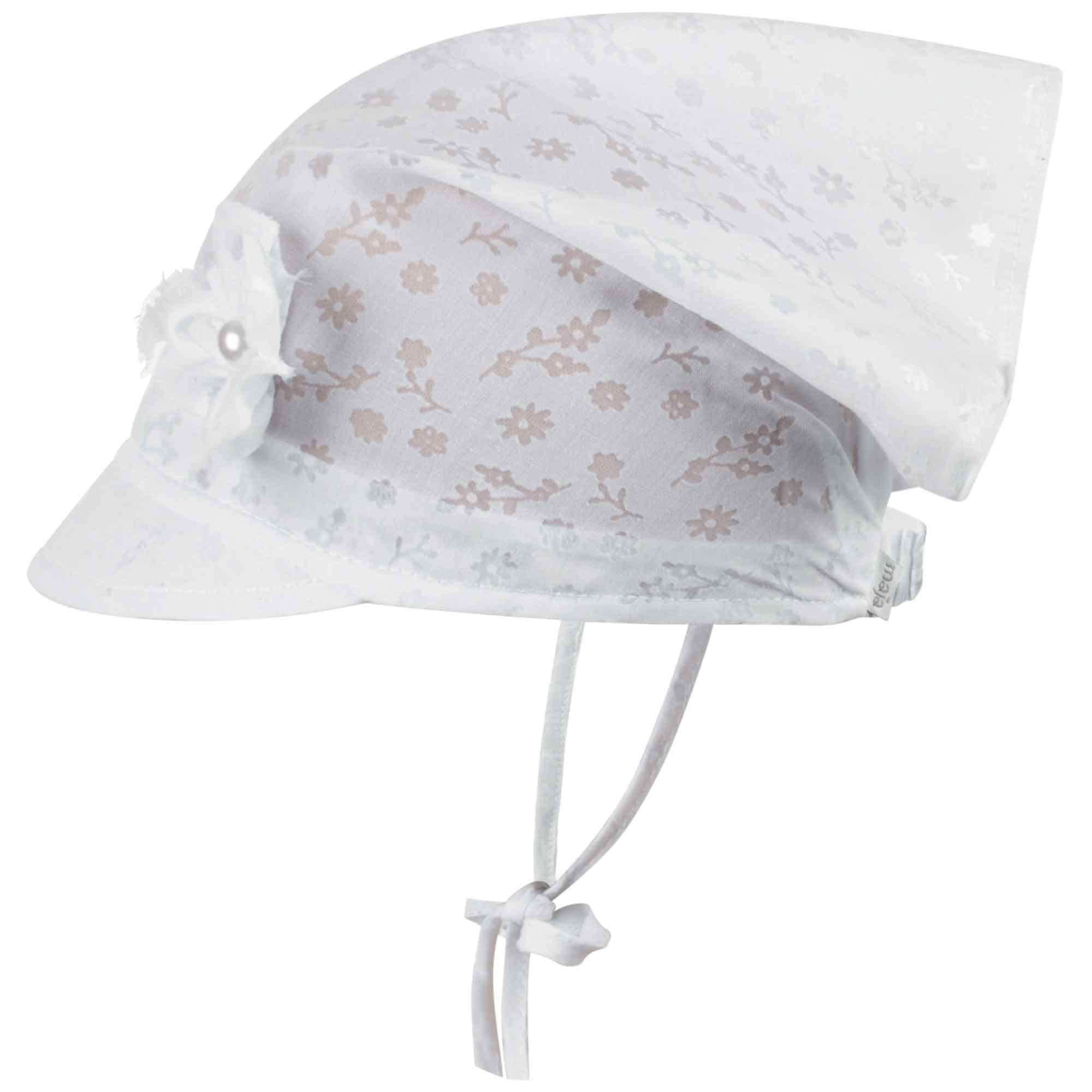 F.P.H. Maja F.P.H. Maja Schirmmütze Kopftuch Bindemütze Sommermütze Mädchenmütze Weiß Mädchenmode