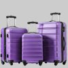 Flieks Koffer & Reisegepäck **Flieks** 3-Piece Hard Shell Trolley Set - Premium Luggage Lila