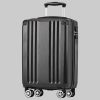 Flieks Hard Shell Trolley: 4-Wheel Carry-On Luggage & Travel Suitcase Schwarz Flieks Koffer & Reisegepäck