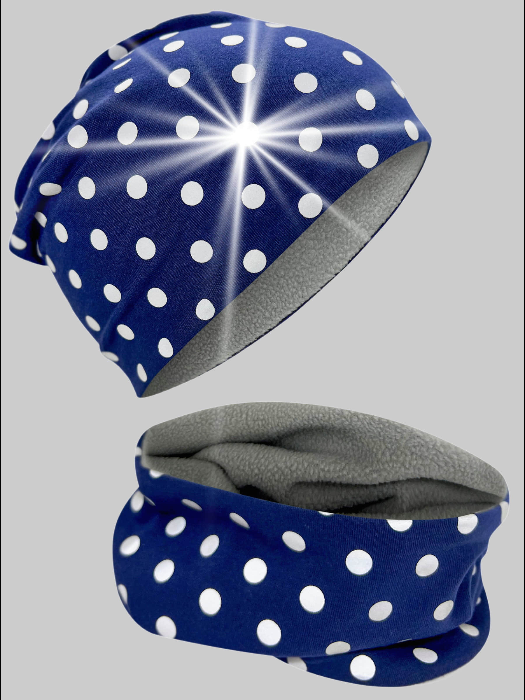 HECKBO Mädchenmode HECKBO Kinder Set: 360° Reflective Beanie & Scarf - Ankorstore Exclusive Punkte