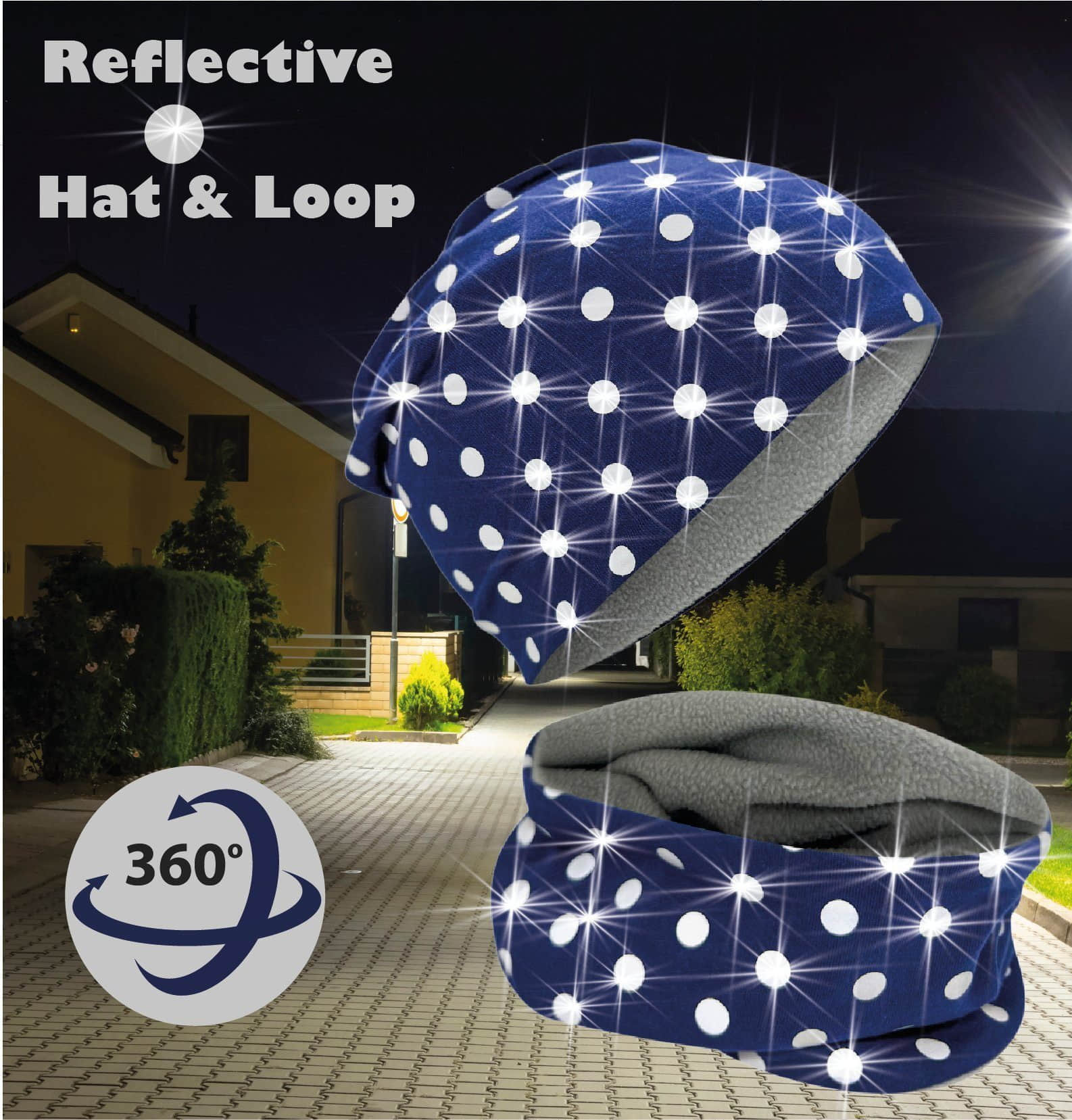 HECKBO Mädchenmode HECKBO Kinder Set: 360° Reflective Beanie & Scarf - Ankorstore Exclusive Punkte