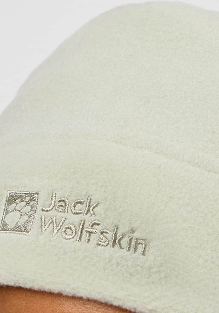 Mädchenmode Jack Wolfskin Jack Wolfskin Real Stuff Beanie - Sustainable Fleece Hat mint-leaf