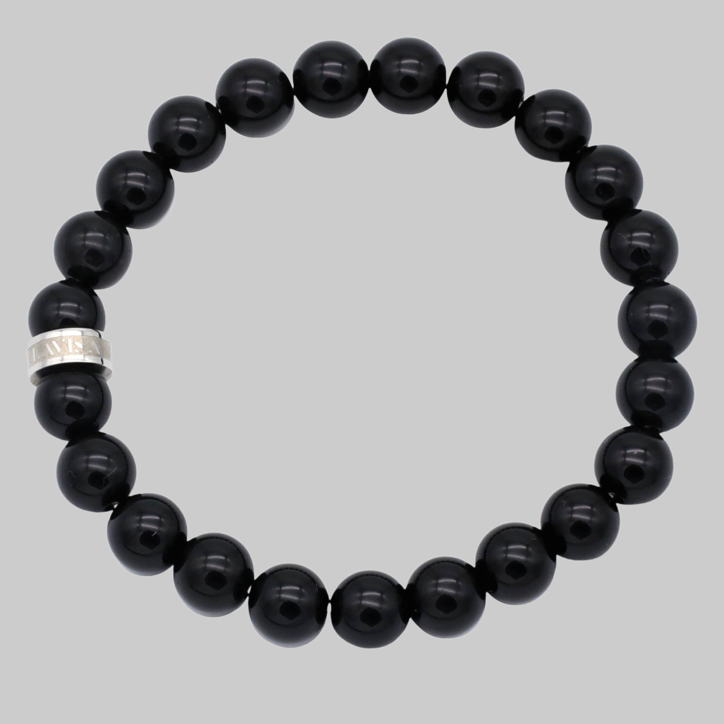 LAVISA Gemstone Bracelet | Natural Stone Beads | Healing Crystals | Uni Schwarzer myToys LAVISA