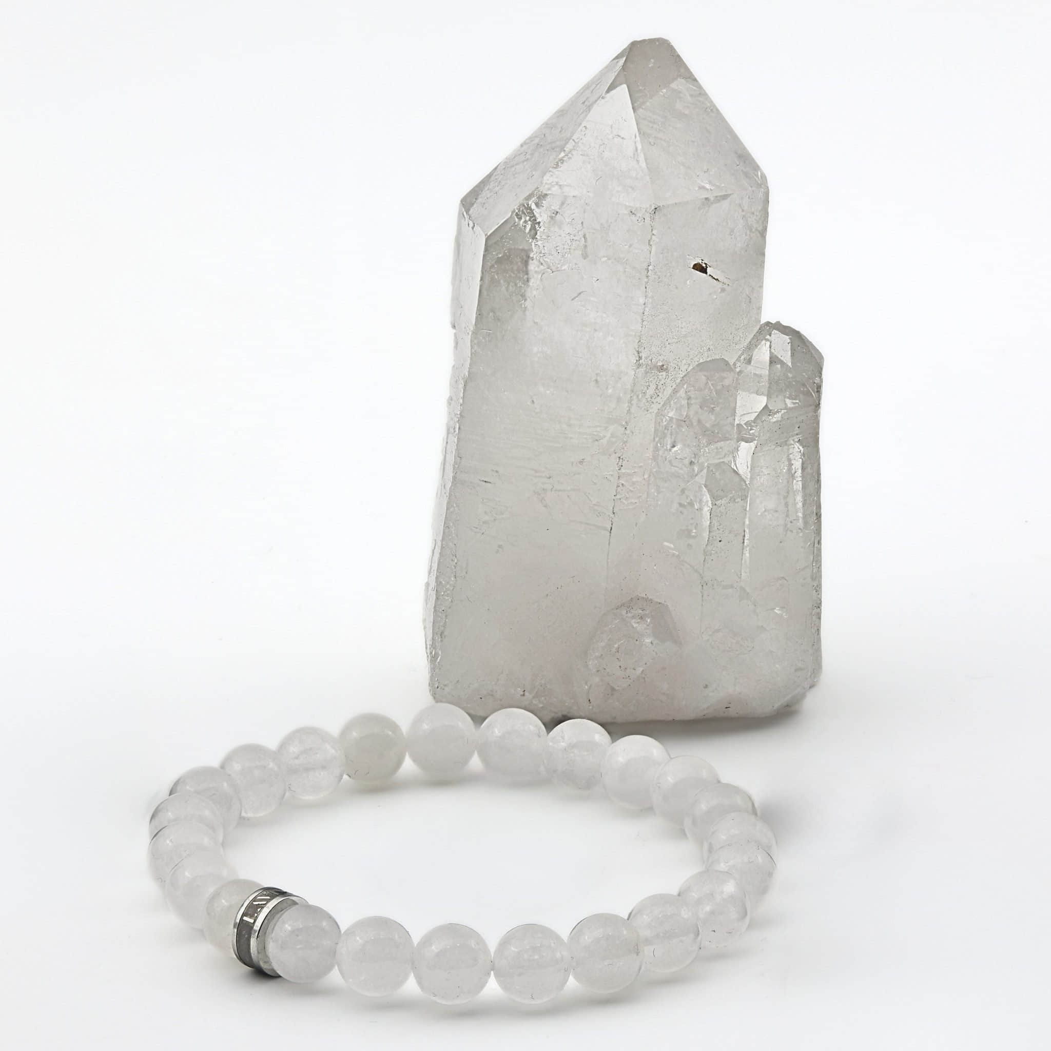 LAVISA myToys LAVISA Gemstone Bracelet | Natural Stone Beads | Healing Crystals | Uni Weiße Jade