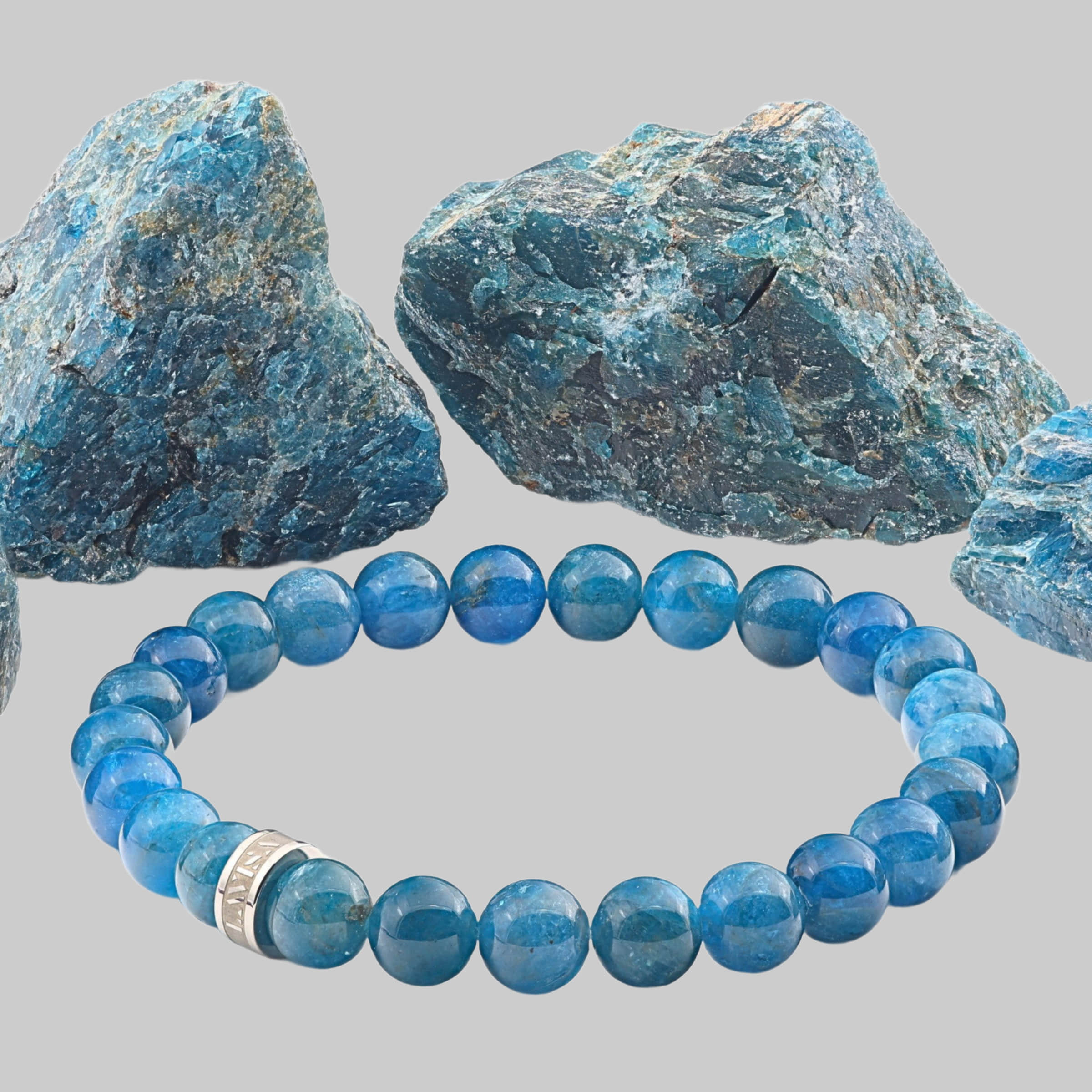 LAVISA Gemstone Bracelet | Natural Stone Beads | Healing Crystals | Uni Apatit myToys LAVISA