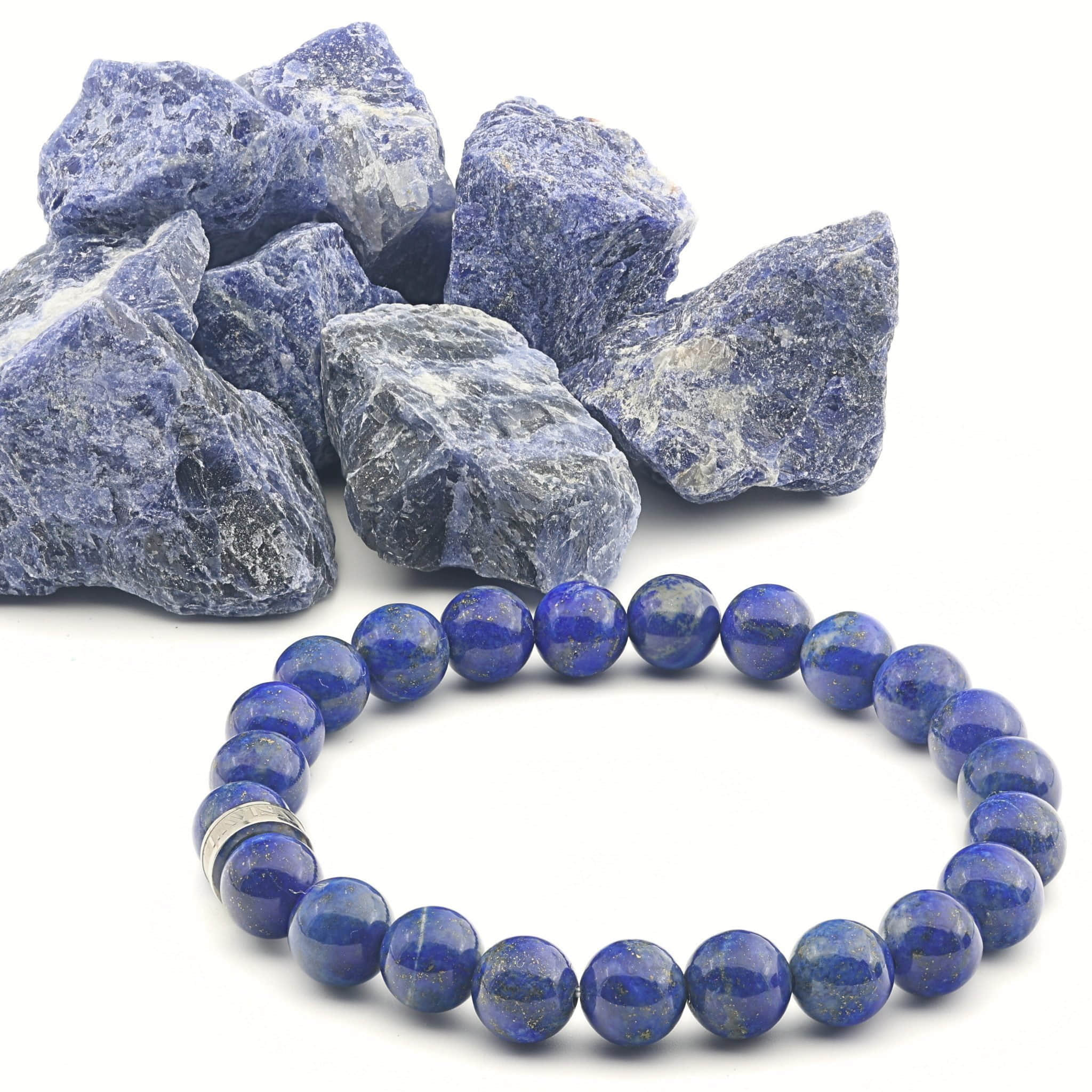 myToys LAVISA LAVISA Gemstone Bracelet | Natural Stone Beads | Healing Crystals | Uni Lapislazuli