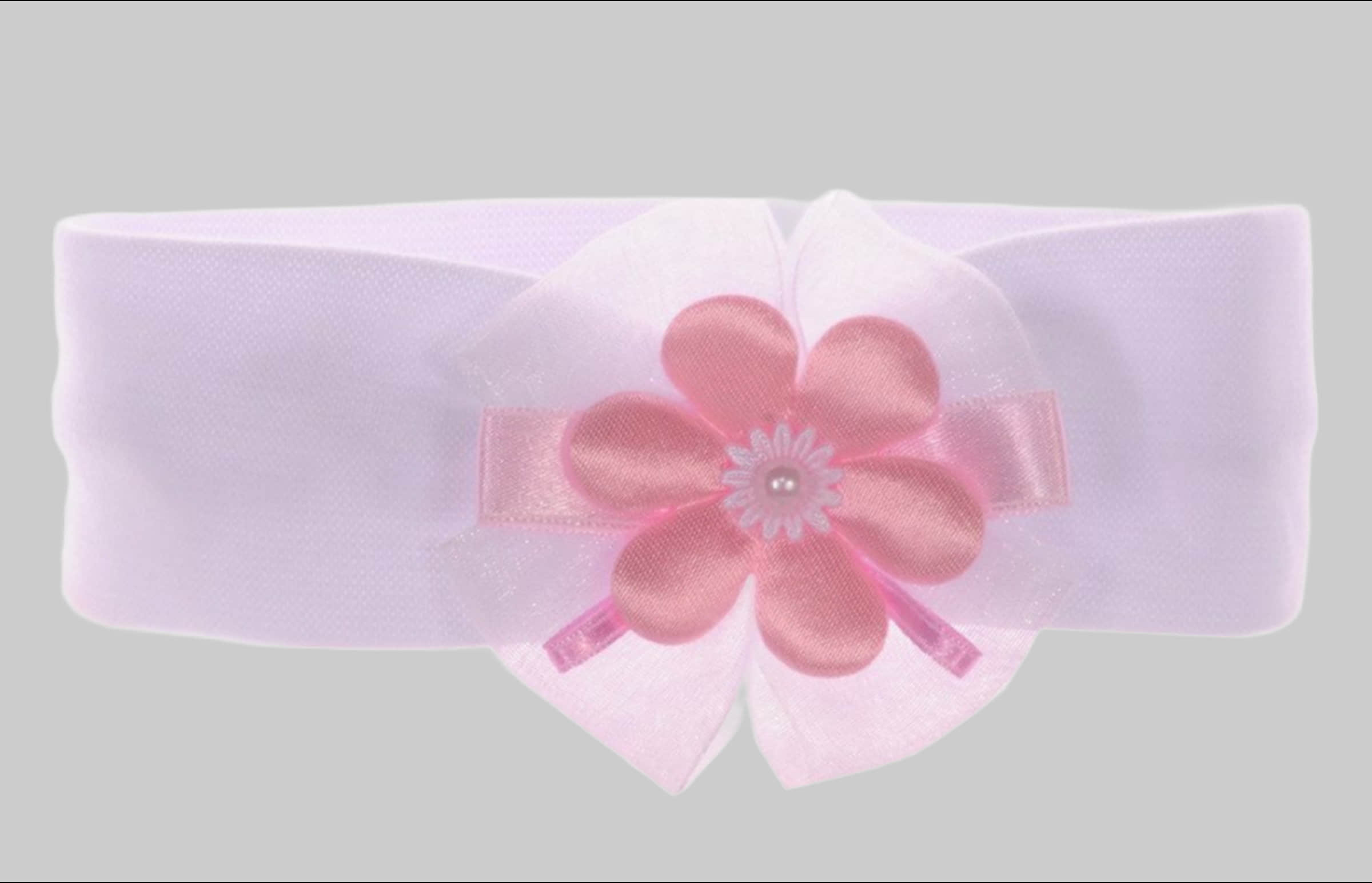 Mädchenmode La Bortini La Bortini Baby Headband - Soft Cotton Headband for Newborns & Toddlers Weiß / Ros