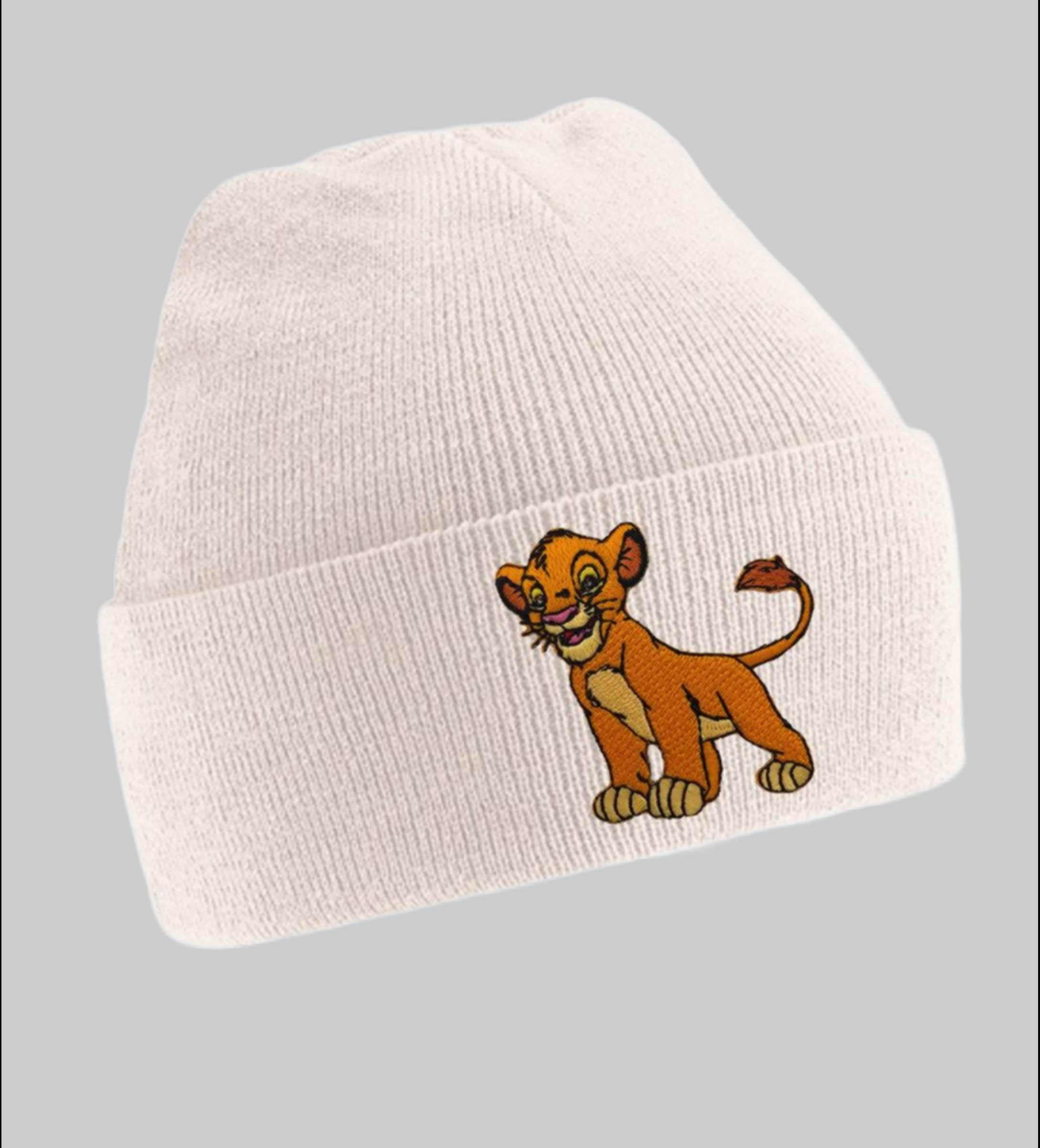 Mädchenmode Blondie \u0026 Brownie Lion King Simba Youth Beanie - Disney Knit Hat for Kids Beige