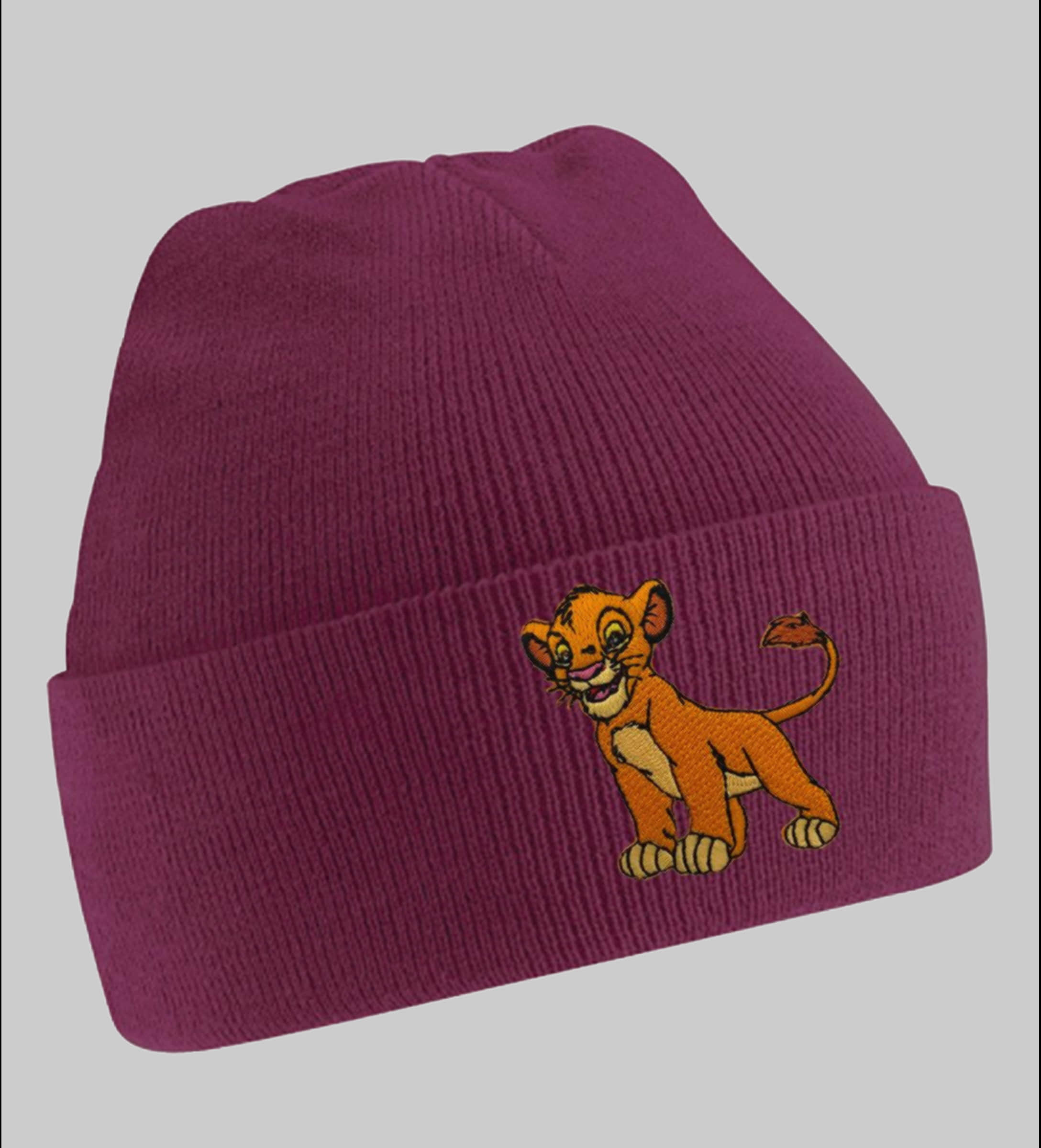 Blondie \u0026 Brownie Lion King Simba Youth Beanie - Disney Knit Hat for Kids Burgund Mädchenmode