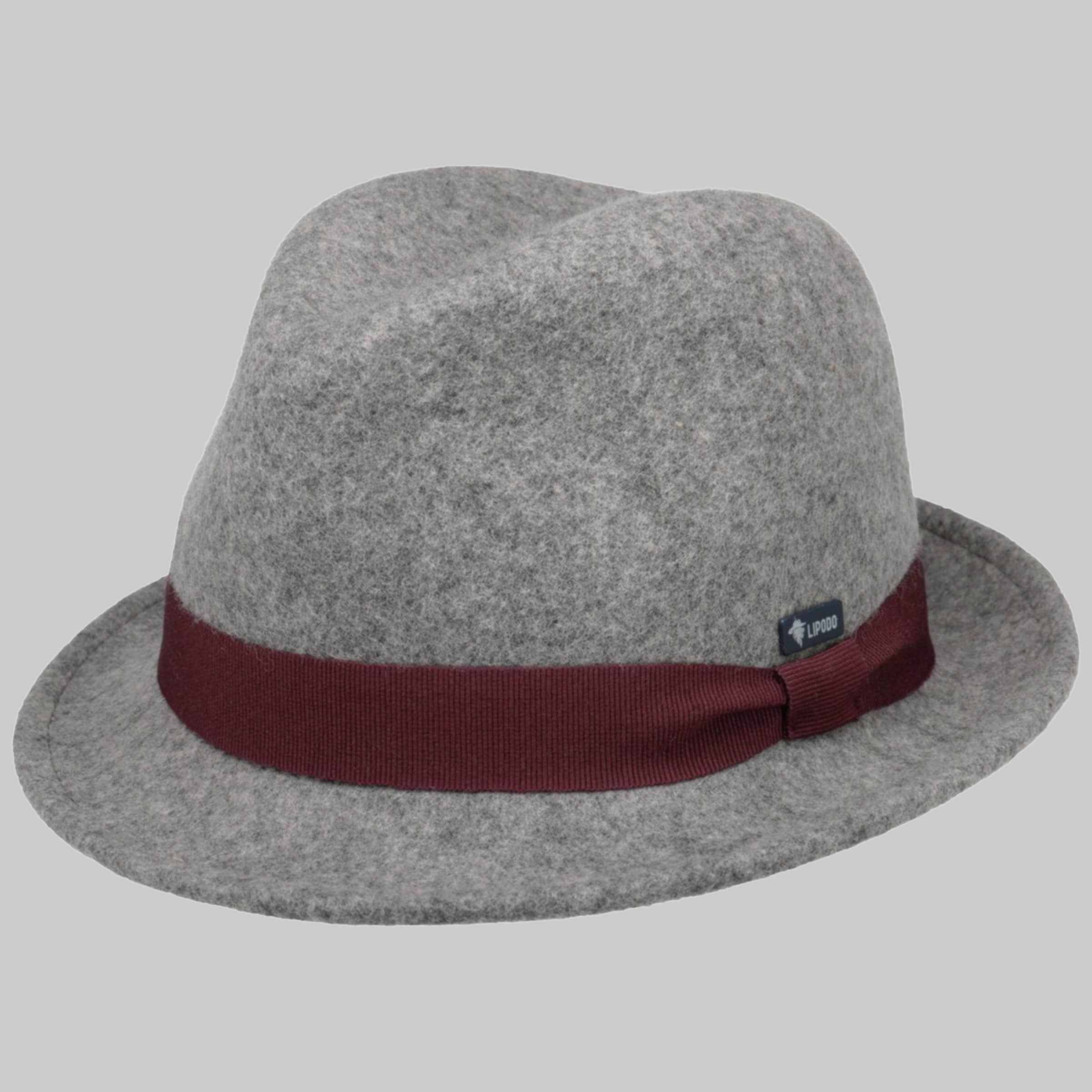 Lipodo Children's Wool Felt Trilby Hat - Italian Style & Quality anthrazit Mädchenmode Lipodo