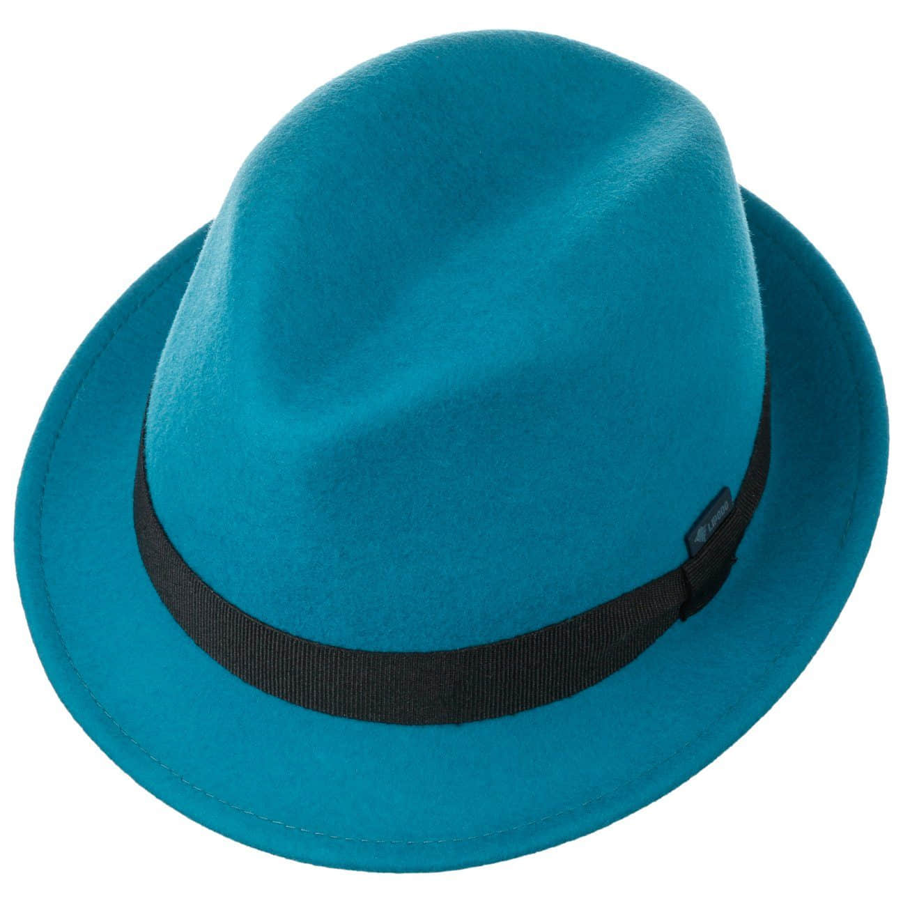 Mädchenmode Lipodo Lipodo Children's Wool Felt Trilby Hat - Italian Style & Quality petrol