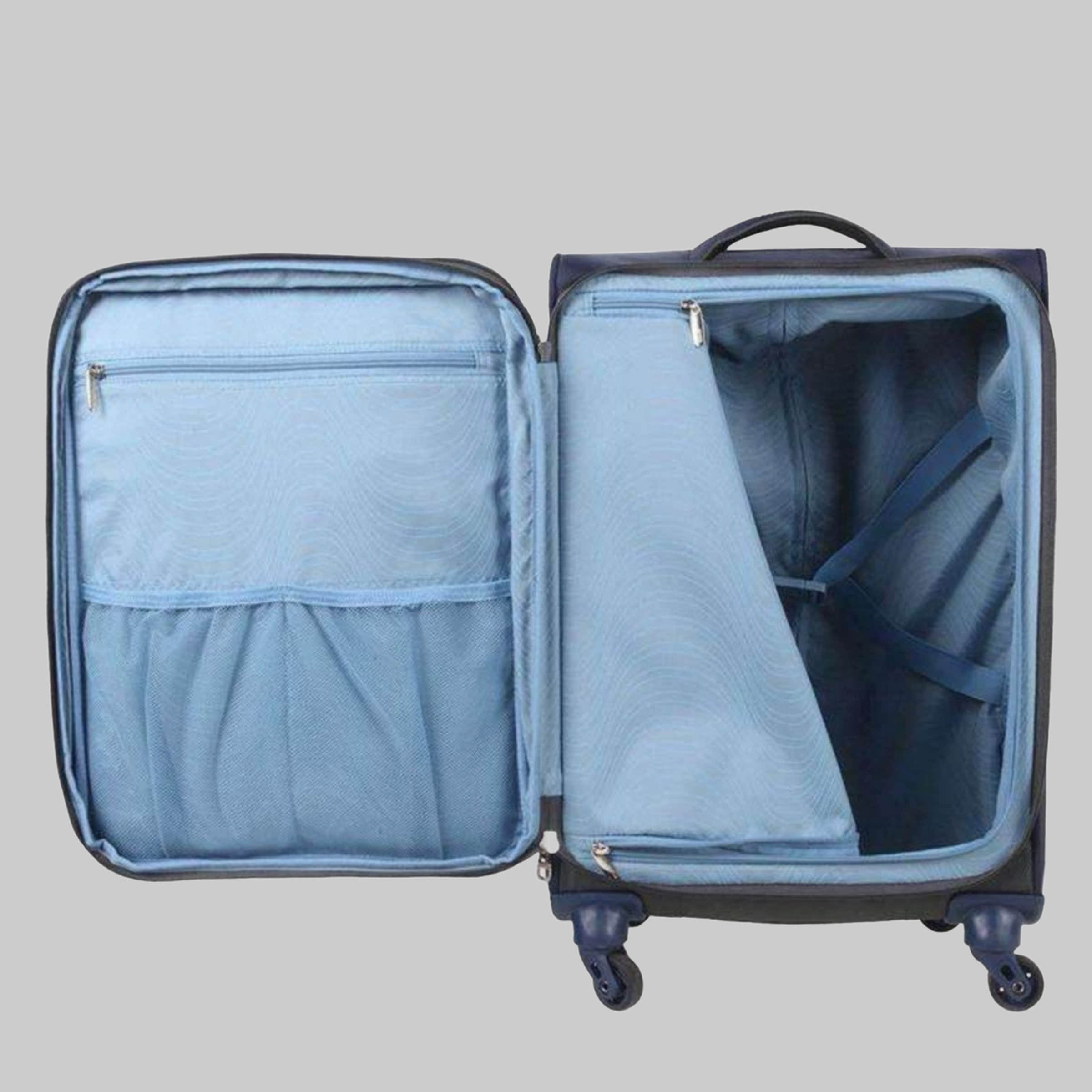 NEWCOM 20-inch Expandable Soft-Shell Luggage - Blue/Grey Travel Suitcase rot NEWCOM Koffer & Reisegepäck