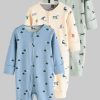 Next Babymode Next Baby Sleepsuit 3-Pack - Printed Nightwear Set