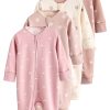 Next Baby Sleepsuits 4-Pack - 2-Way Zipper - Soft Cotton Next Babymode