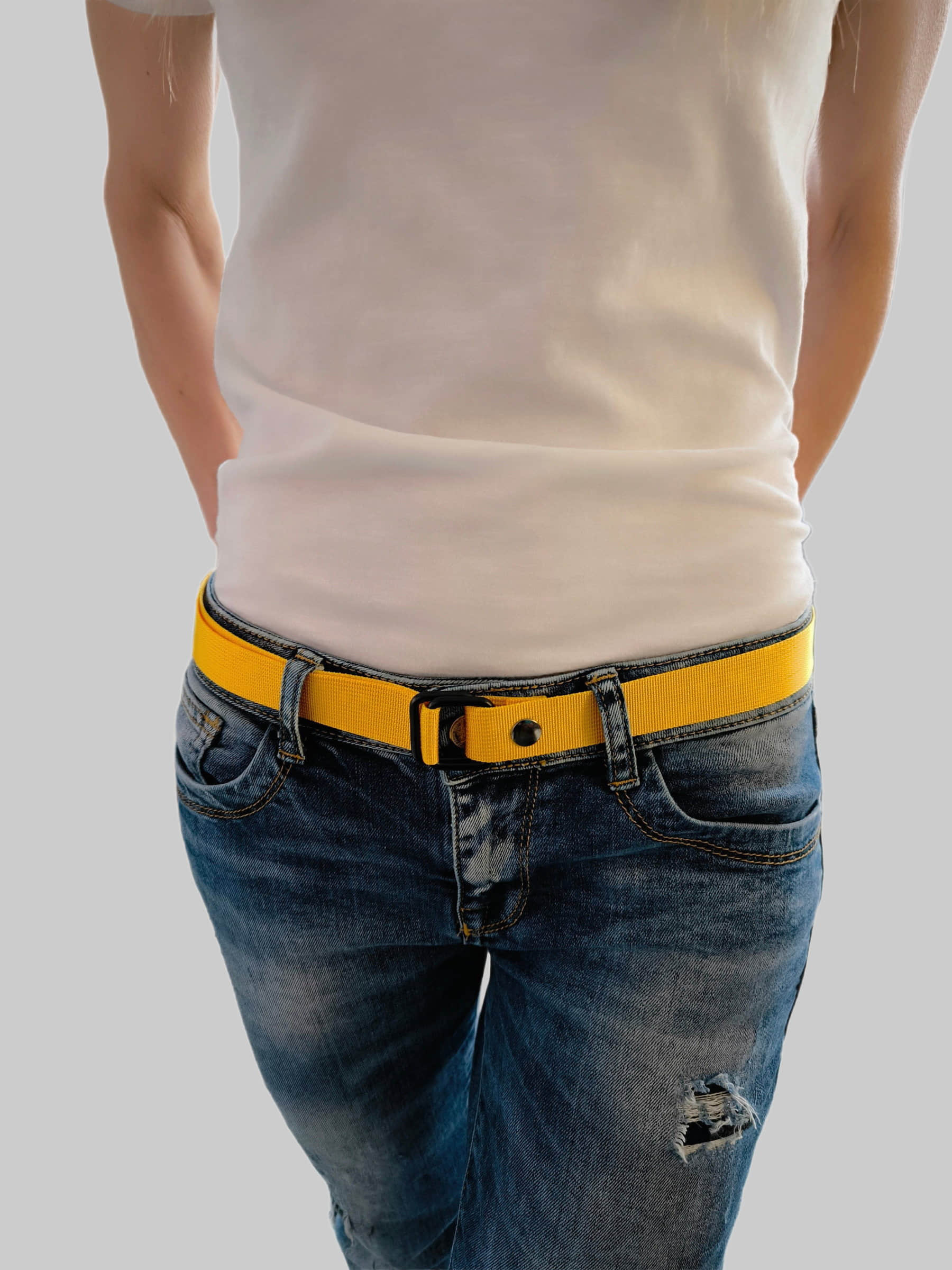PaulZdrada Fabric Belt - Sport/Jeans/Premium Uni - Modern Hanger Style Honig Jungenmode PaulZdrada