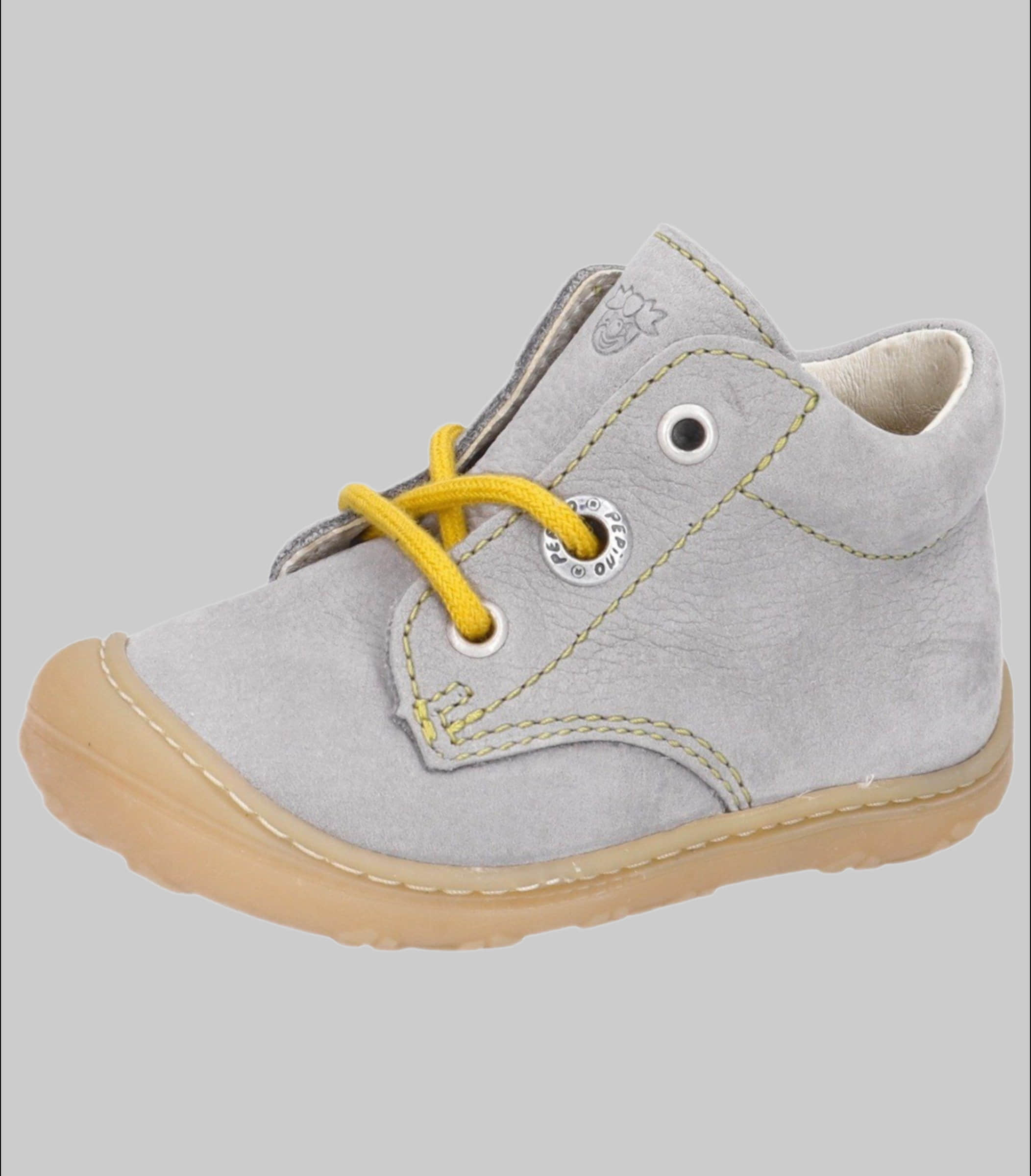 Babymode PEPINO by RICOSTA Ricosta Pepino 'Cory' Lauflerner: Premium Leather Kids Running Shoe - WMS Fit Graphit
