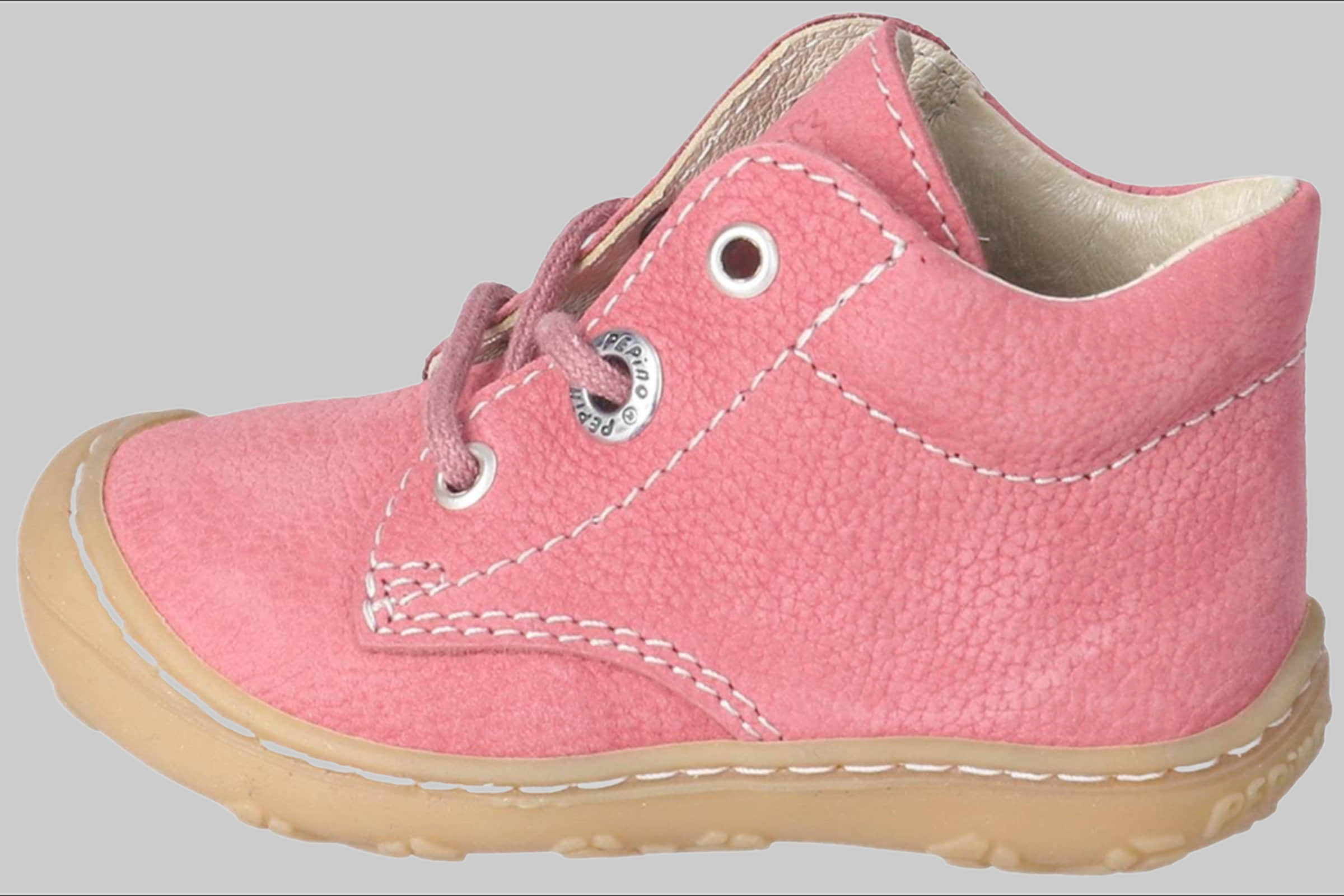 Mädchenmode PEPINO by RICOSTA Ricosta Pepino 'Cory' Lauflerner: Premium Leather Kids Running Shoe - WMS Fit Rosewood