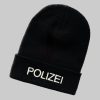 Schnoschi Strickmütze mit Polizei schwarz Mädchenmode Schnoschi