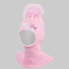 Smarilla Smarilla Mädchen Wintermütze mit Bommel – Sterntaler Qualität Rosa-Weiß Mädchenmode