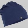 Stark Soulu00AE Mädchenmode Stark Soul® Uni Slouch Beanie - Premium Cotton Jersey Knit Marineblau