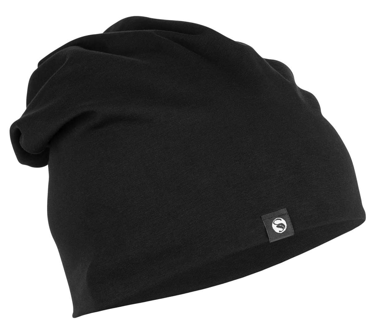 Stark Soul® Uni Slouch Beanie - Premium Cotton Jersey Knit Schwarz Stark Soulu00AE Mädchenmode