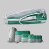 TRAVEL DUDE Kofferorganizer aus recycelten Plastikflaschen (ultraleichte Packwürfel, 4-tlg., Mit Packtaschen in verschiedenen Größen und einem Wäschebeutel), mit Kompression und einem Nassfach Olive Grün Mädchenmode TRAVEL DUDE