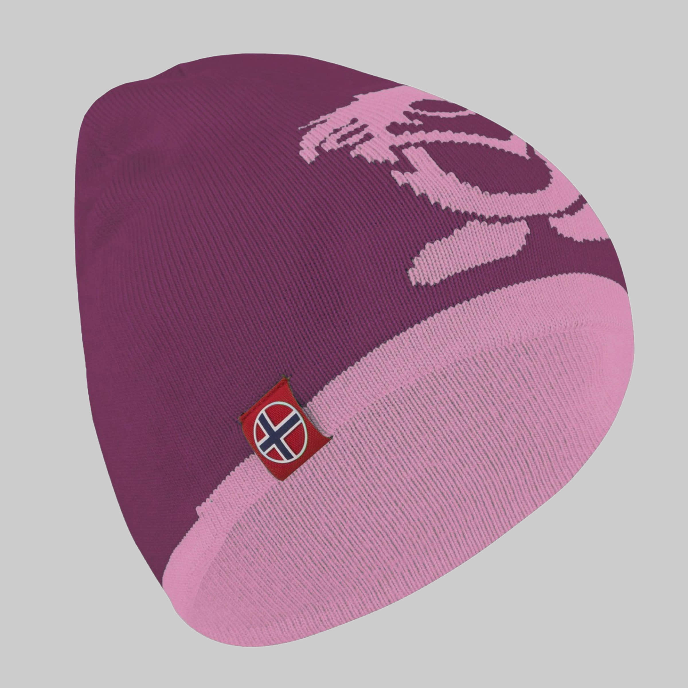 TROLLKIDS Mädchenmode TROLLKIDS Bommelmütze Troll - Reversible Kids Beanie Pflaume/Vi