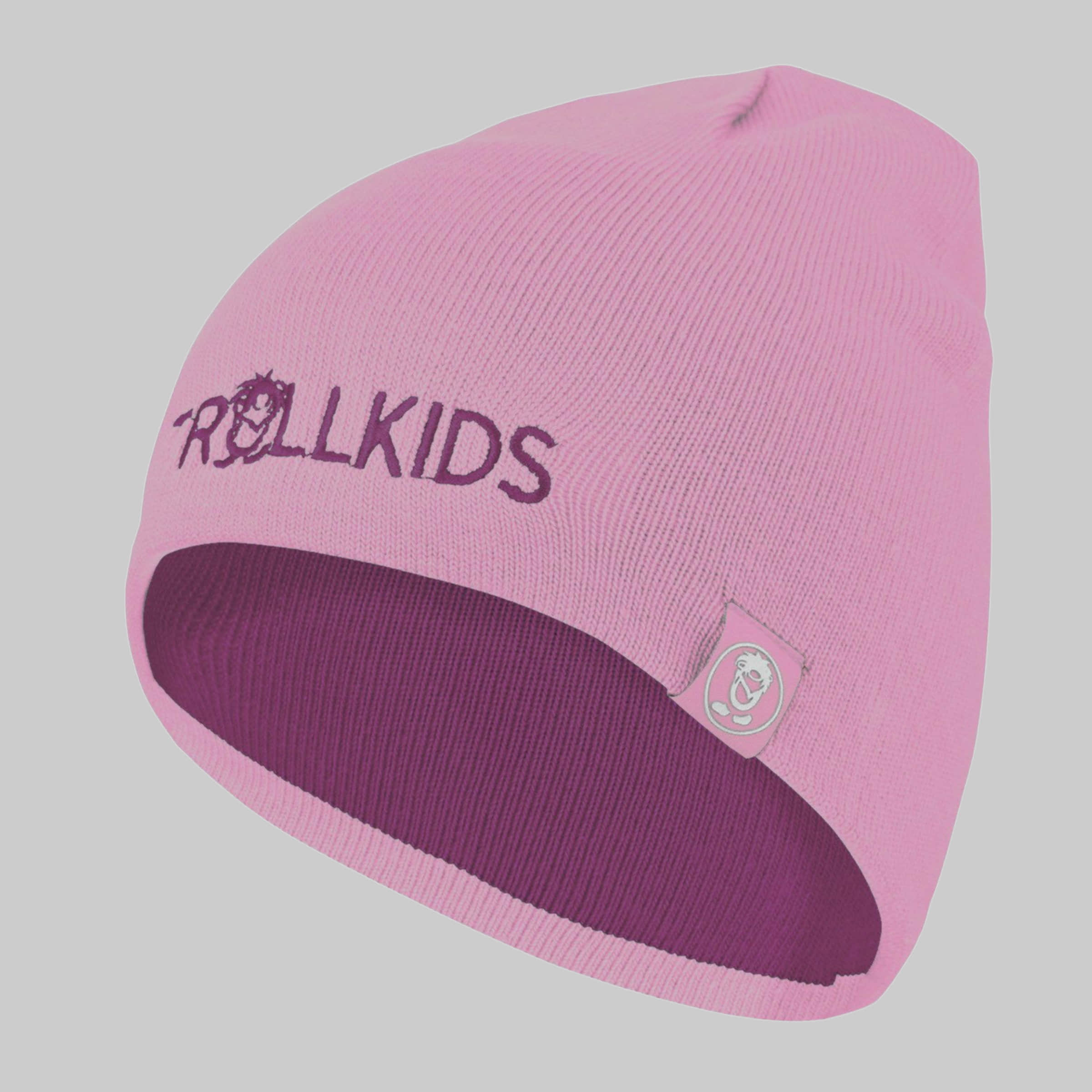 TROLLKIDS Mädchenmode TROLLKIDS Bommelmütze Troll - Reversible Kids Beanie Pflaume/Vi