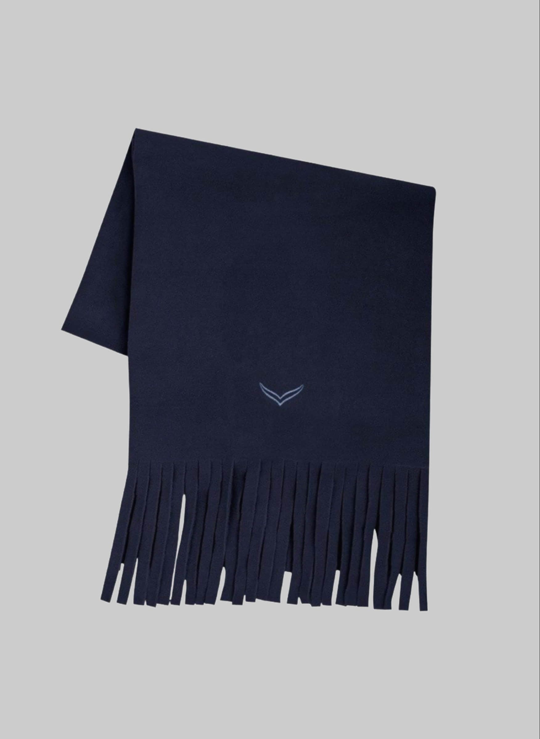 Trigema Trigema Fleeceschal | Men's Fleece Scarf with Chic Fringes navy Mädchenmode