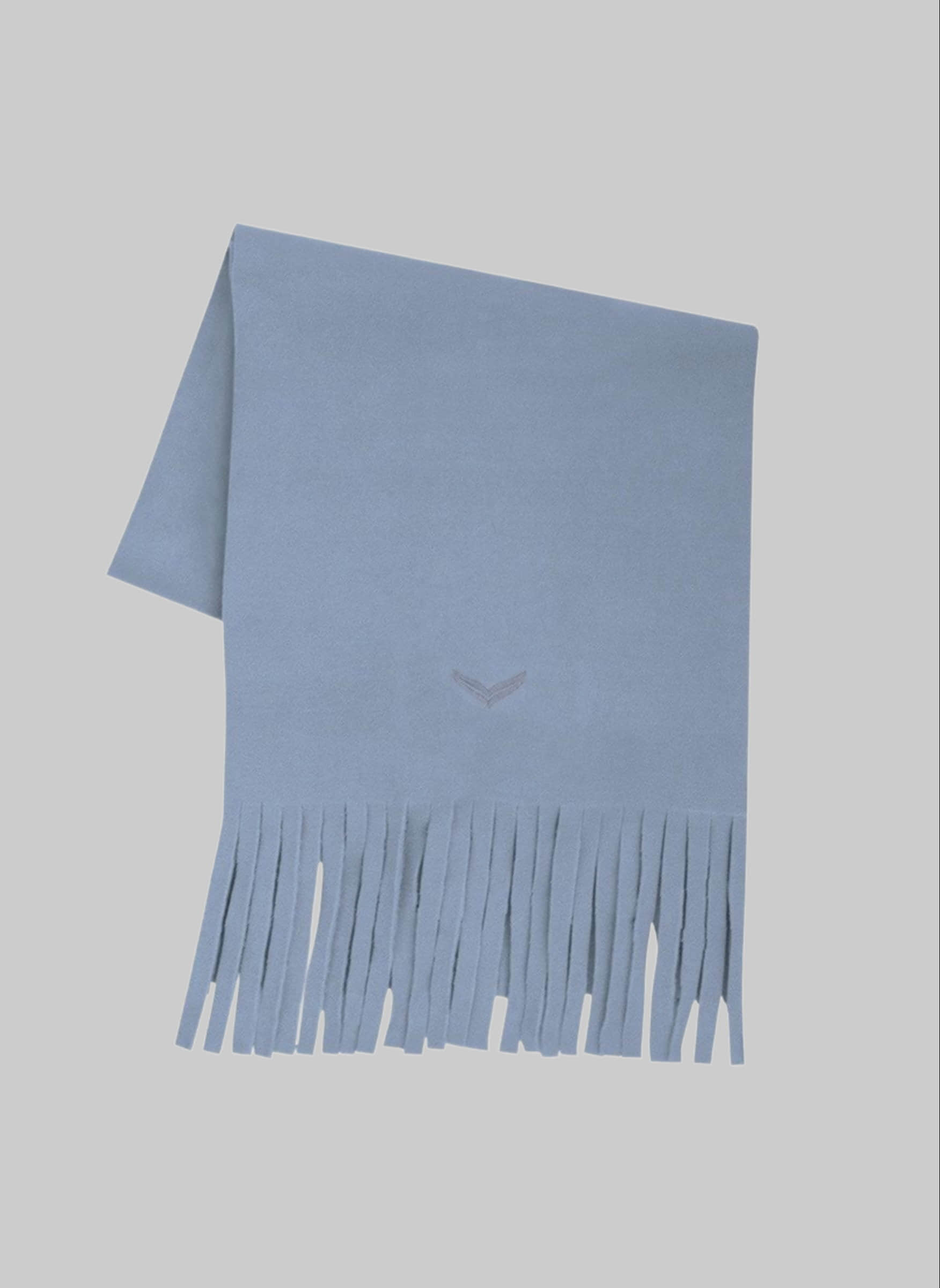 Mädchenmode Trigema Trigema Fleeceschal | Men's Fleece Scarf with Chic Fringes pearl-blue