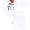 TupTam Baby Essentials Package - Uni Long Sleeve Bodysuit, Pants & Hat Set I love Mum Babymode TupTam