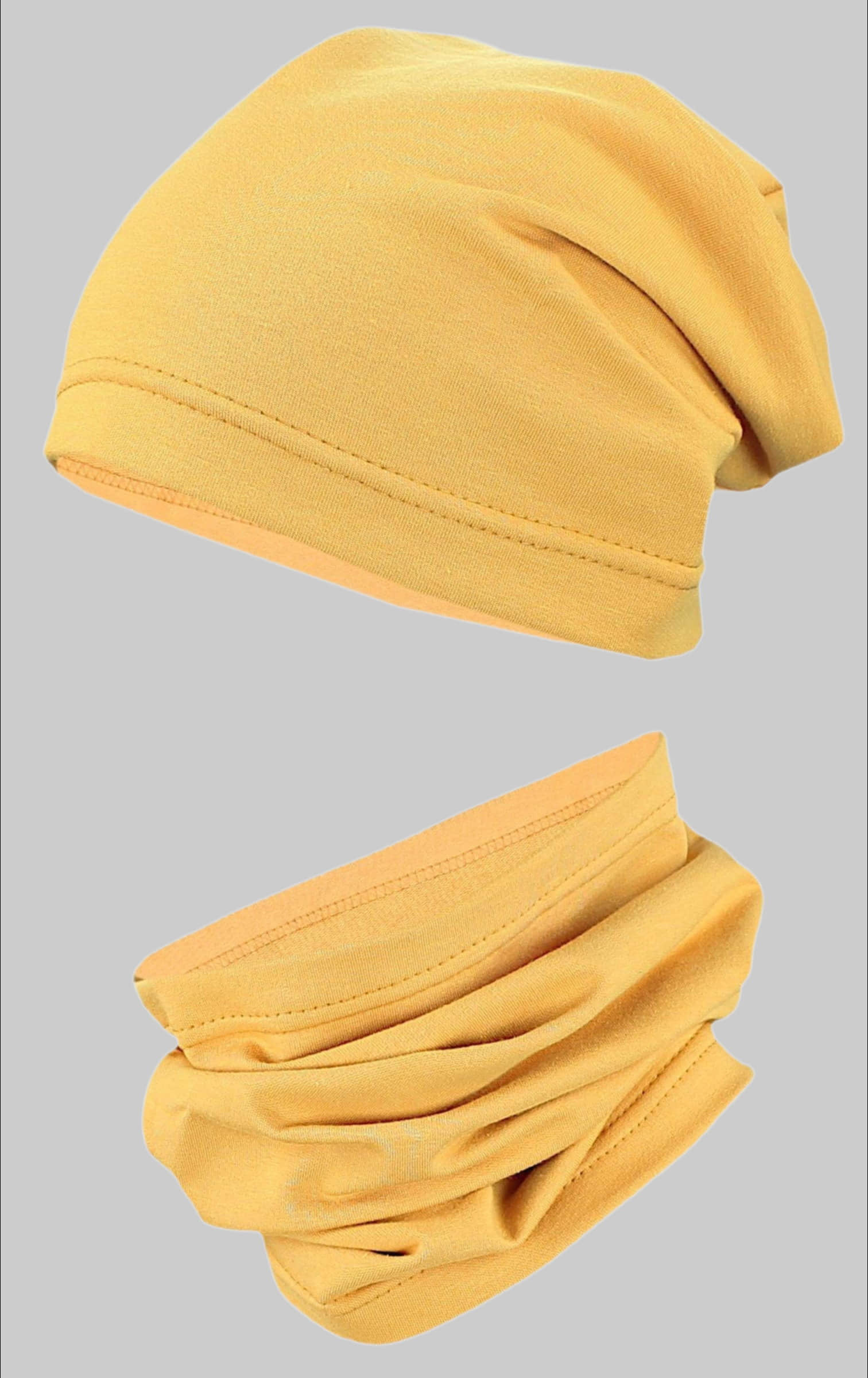 TupTam Kinder Beanie Mütze Schal Set - Übergangszeit (2-tlg) Senfgelb TupTam Mädchenmode