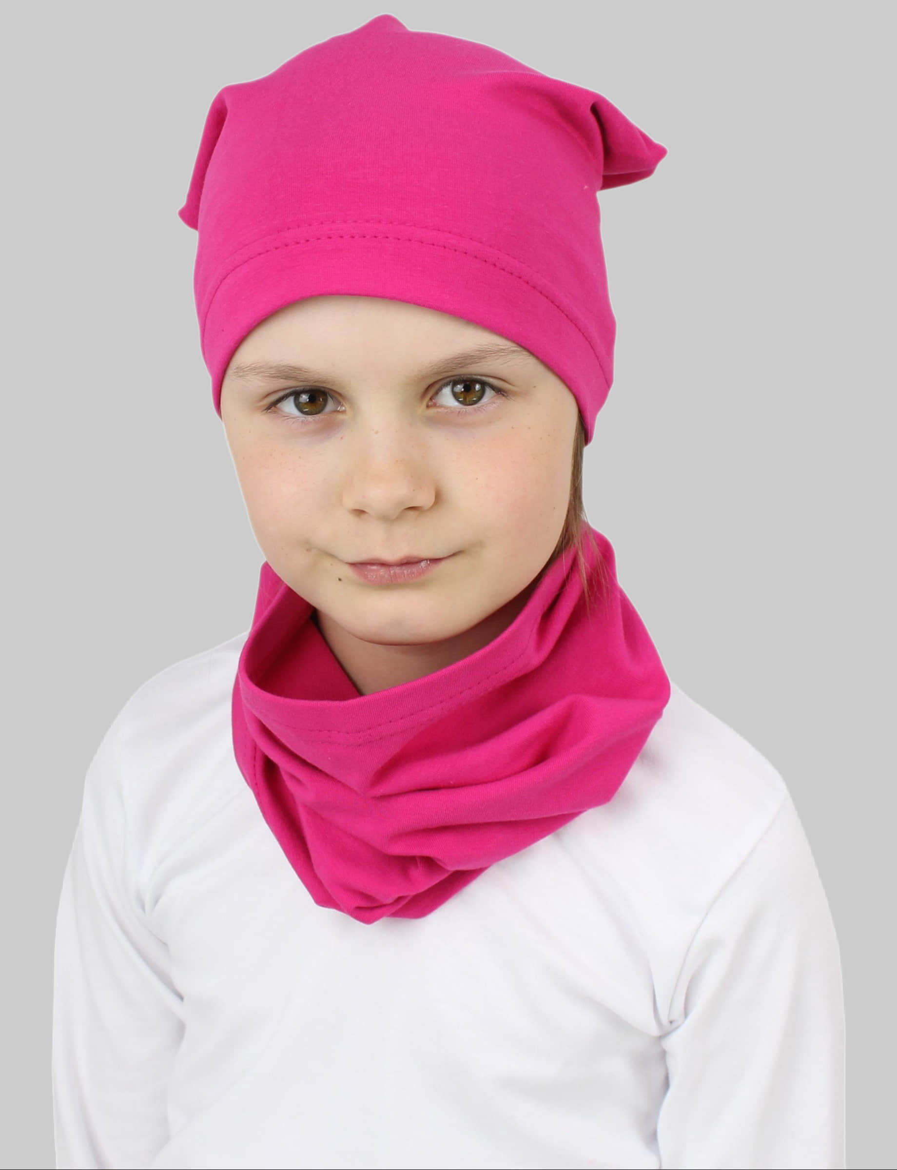 TupTam Mädchenmode TupTam Kinder Beanie Mütze Schal Set - Übergangszeit (2-tlg) Amarant
