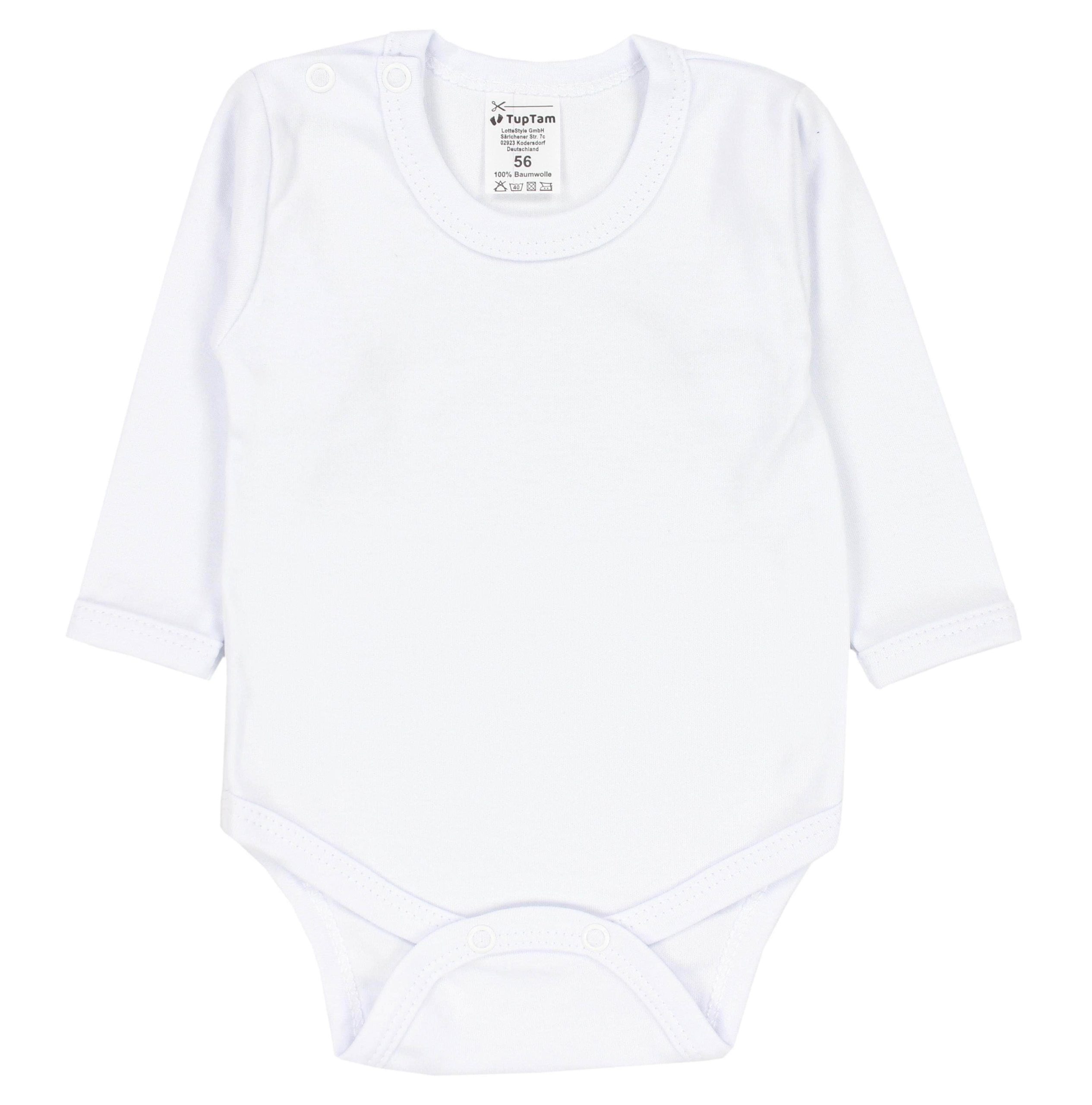 Babymode TupTam TupTam Langarmbody – TupTam Jungen Baby Body Langarm Unifarben 5er Pack Farbenmix 5
