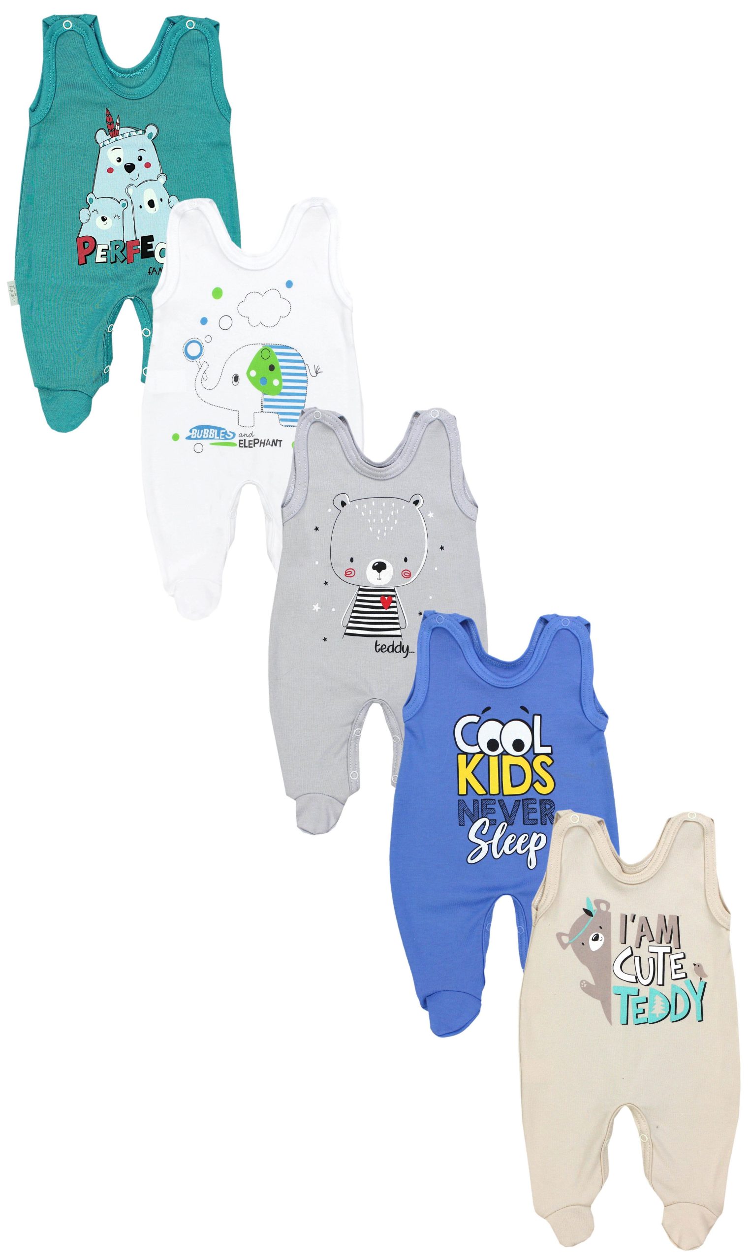 TupTam Strampler TupTam Baby Uni Strampler mit Aufdruck Spruch 5er Pack (5-tlg) Junge 4 Babymode TupTam
