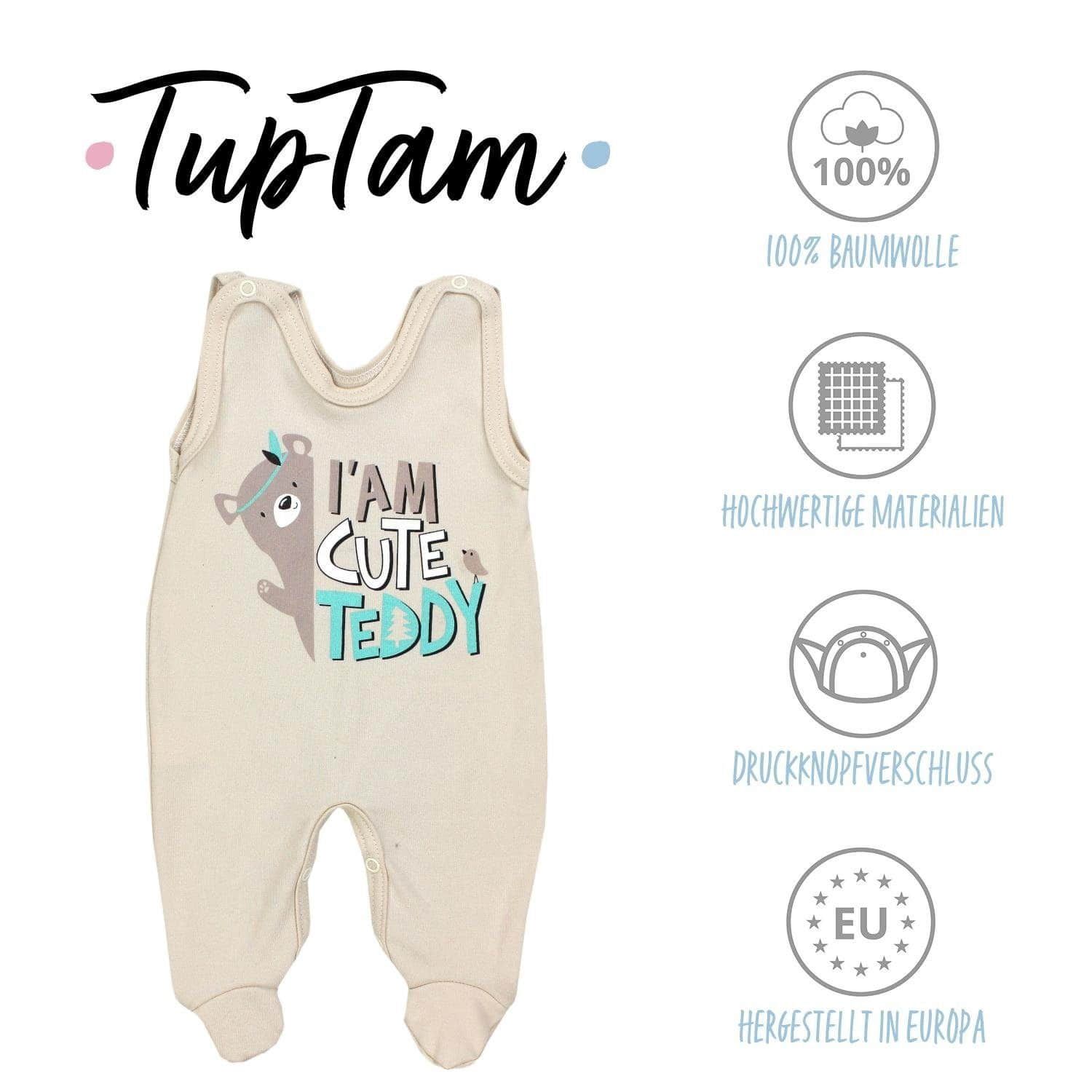 TupTam Strampler TupTam Baby Uni Strampler mit Aufdruck Spruch 5er Pack (5-tlg) Junge 4 Babymode TupTam