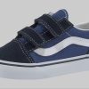 Vans Old Skool Kids' Sneakers with Hook & Loop Closure - Classic Style blau Vans Mädchenmode