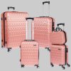 Weissmantel Weissmantel Kofferset 5er Koffern Set Hartschalenkoffer - Handgepäck, Mittelgroße & XL Reisekoffer Rosegold Koffer & Reisegepäck